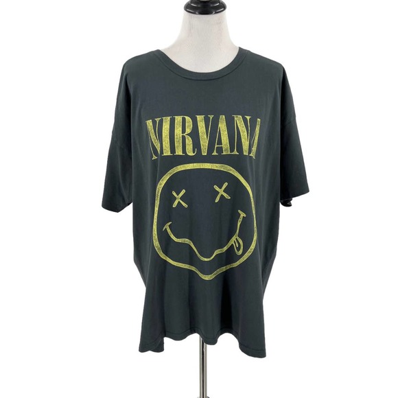 Daydreamer Womens Nirvana Smiley Face Logo Tee T-Shirt Size 2X Corporate Rock - Picture 3 of 13